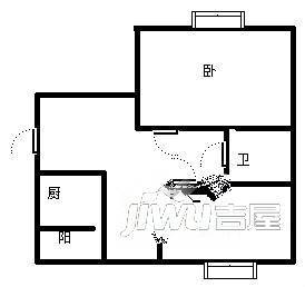 木兰小区1室1厅1卫户型图