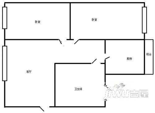 木兰小区1室1厅1卫户型图