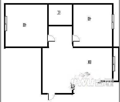 木兰小区1室1厅1卫户型图