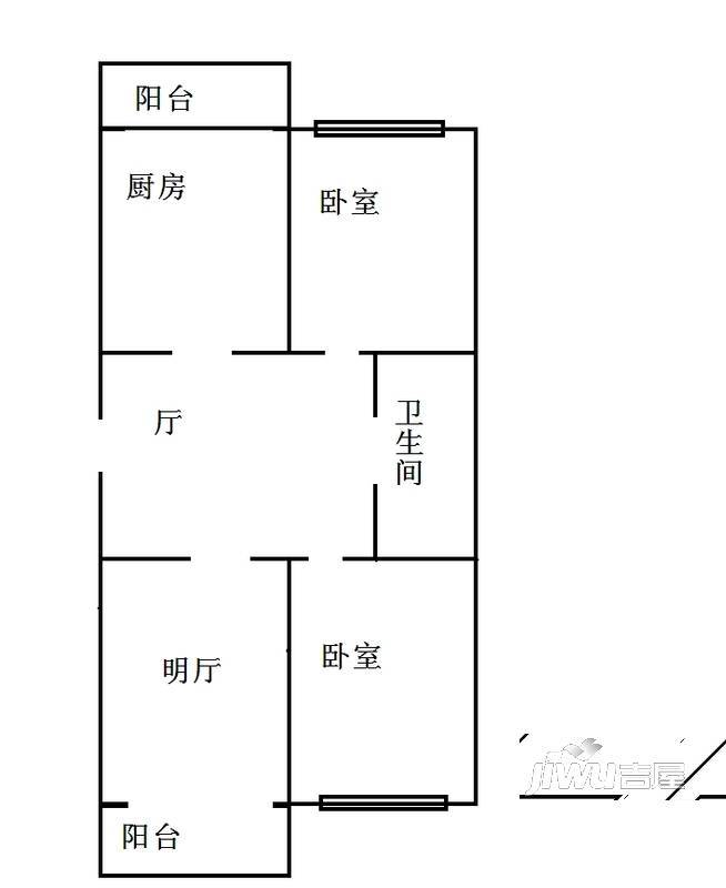 五叙小区1室1厅1卫户型图