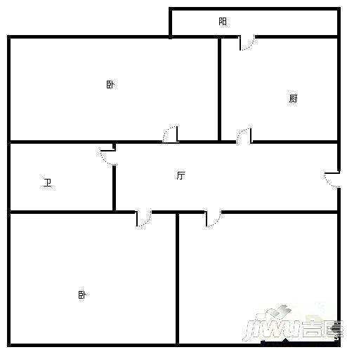 五叙小区1室1厅1卫户型图