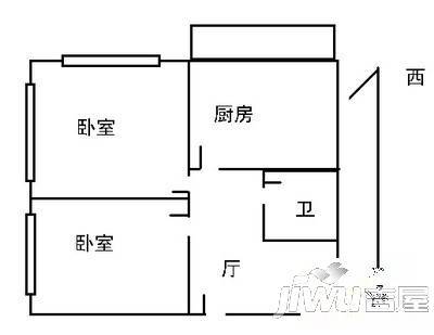 建成家园2室2厅1卫户型图