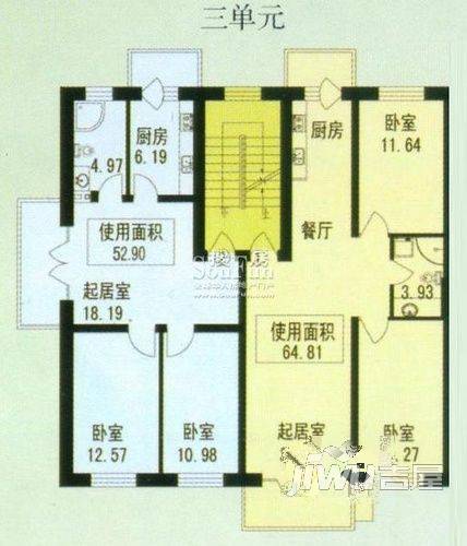 建成家园2室2厅1卫户型图