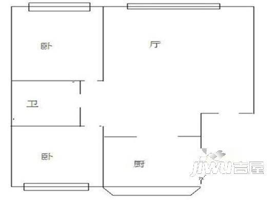 金汇大厦2室1厅1卫户型图