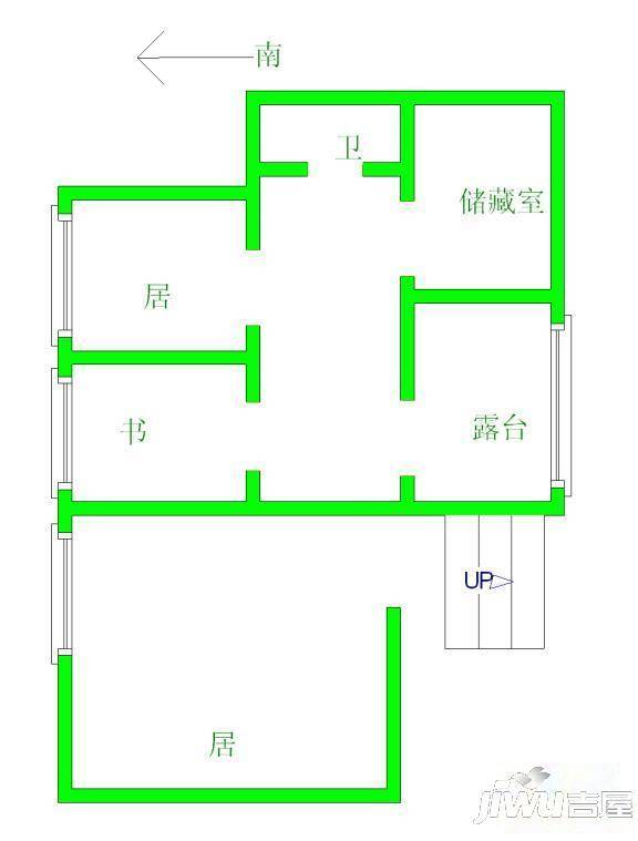 你好荷兰城2室1厅1卫户型图