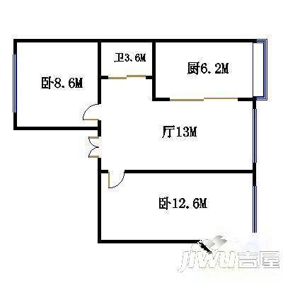 新江桥小区2室1厅1卫户型图