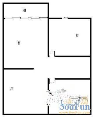 湘江路消防警官公寓2室1厅1卫户型图