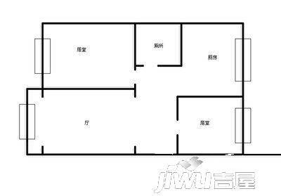 湘江路消防警官公寓2室1厅1卫户型图