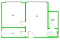 中央公馆1室1厅1卫户型图