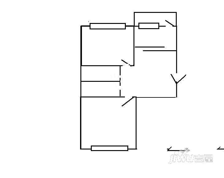 森工大厦1室1厅1卫43㎡户型图