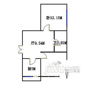 宣西电业小区2室1厅1卫户型图