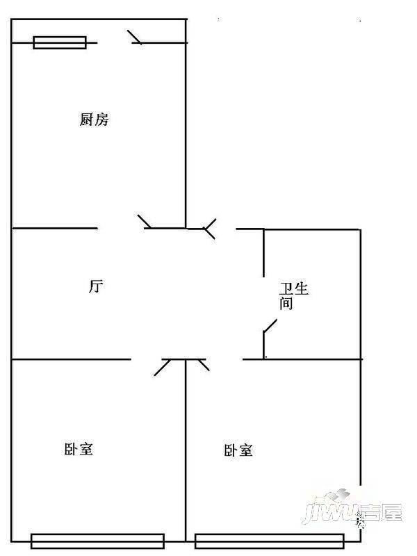 黄河小区1室1厅1卫户型图