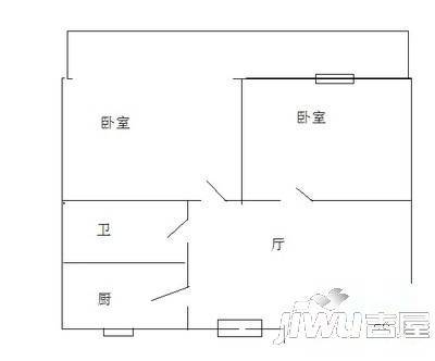 黄河小区1室1厅1卫户型图