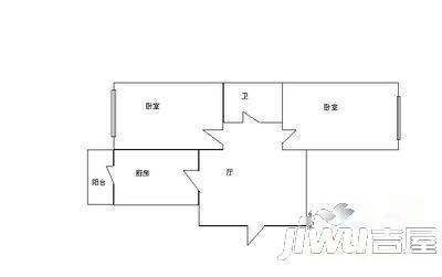 鼎新小区2室1厅1卫户型图