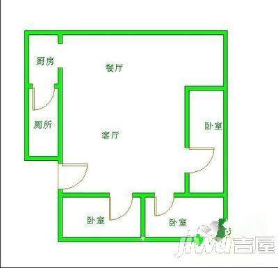 档案小区2室1厅1卫户型图