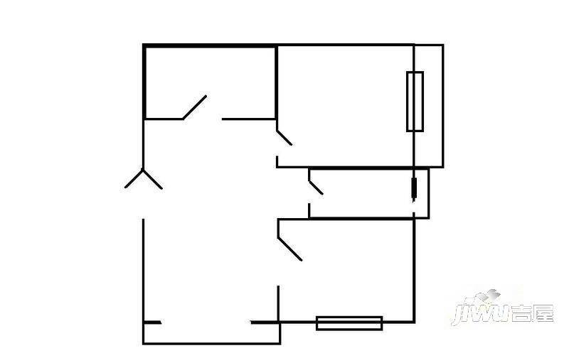 阳光20002室2厅1卫户型图