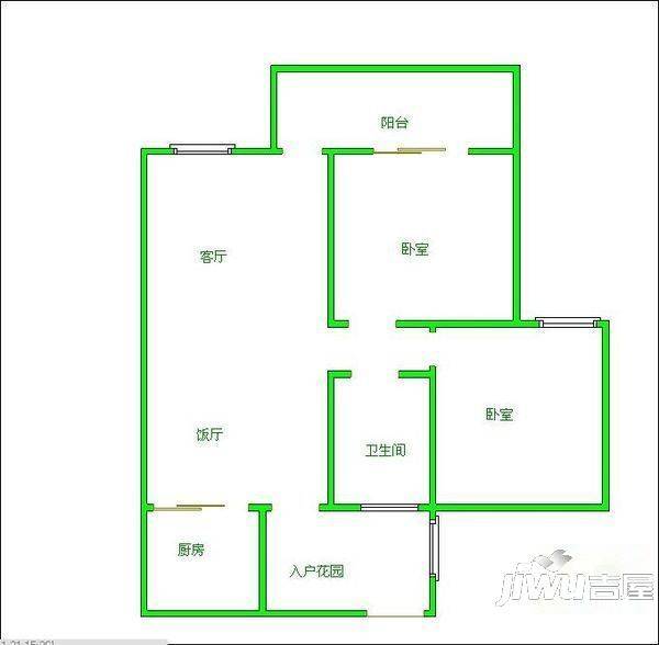 宜园公馆3室2厅2卫户型图