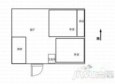 兴龙小区2室1厅1卫户型图