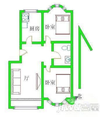 兴龙小区2室1厅1卫户型图