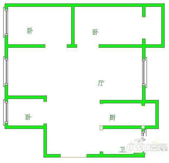 人达小区2室1厅1卫户型图