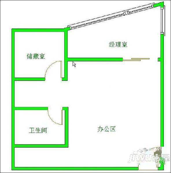 缤纷假日公寓2室2厅1卫户型图