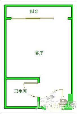 缤纷假日公寓2室2厅1卫户型图