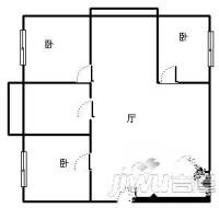 新苑小区3室1厅2卫134㎡户型图