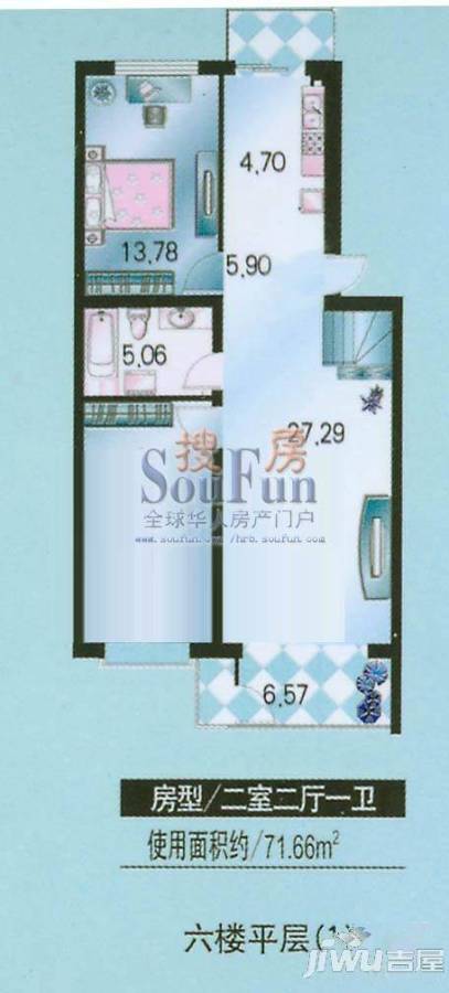 大众新城3室1厅2卫户型图