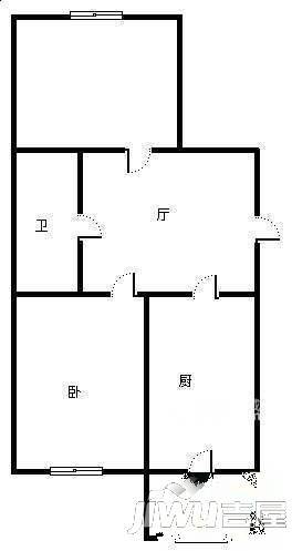 大方里2室1厅1卫户型图