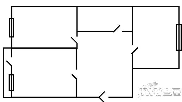 大方里2室1厅1卫户型图