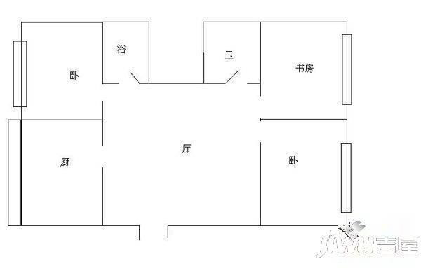 大方里2室1厅1卫户型图