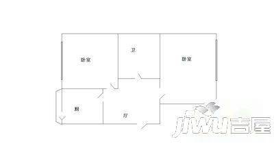 大方里2室1厅1卫户型图