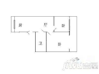 昆仑小区2室1厅1卫户型图