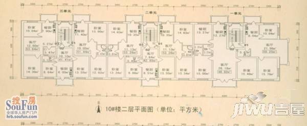 锦绣丽都2室1厅1卫户型图