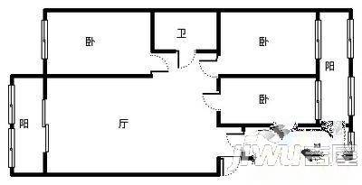 泰山小区2室1厅1卫91㎡户型图