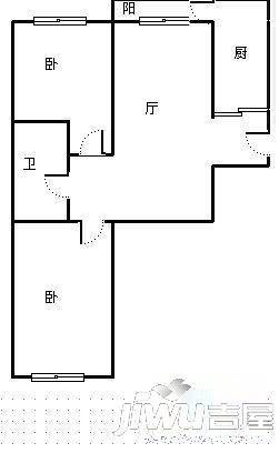 泰山小区2室1厅1卫91㎡户型图