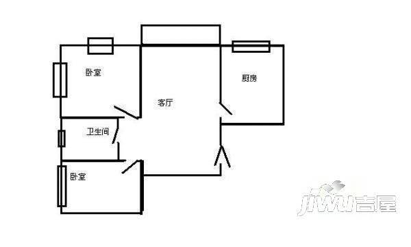 上方小区3室1厅1卫155㎡户型图