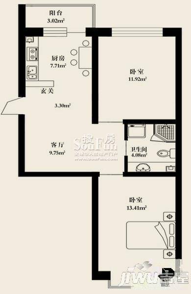 枫林时代4室1厅2卫户型图