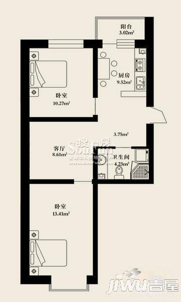 枫林时代4室1厅2卫户型图