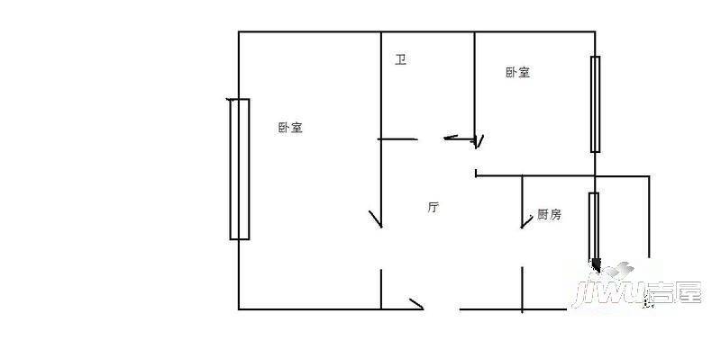 电炉小区2室1厅1卫户型图
