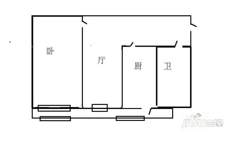 龙邦大厦2室2厅3卫116㎡户型图