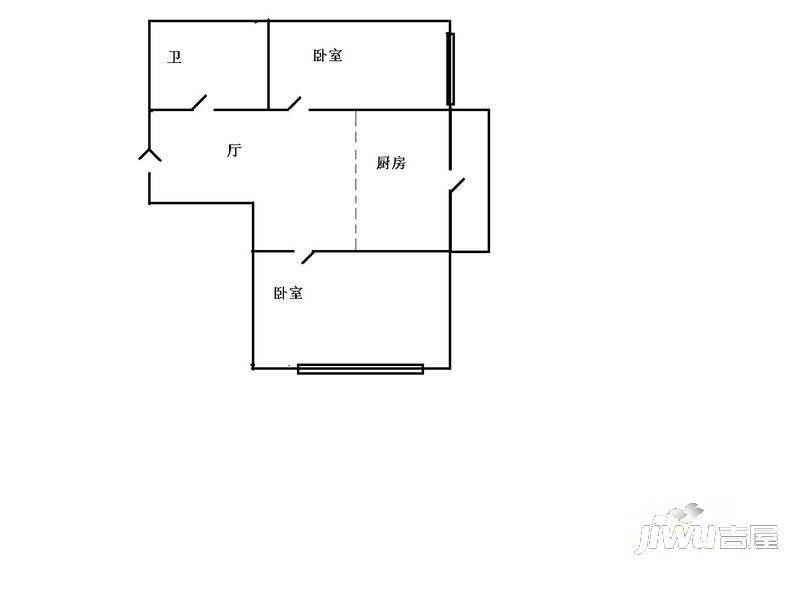 龙邦大厦2室2厅3卫116㎡户型图