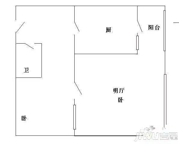 龙邦大厦2室2厅3卫116㎡户型图