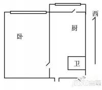 电车小区1室0厅1卫户型图