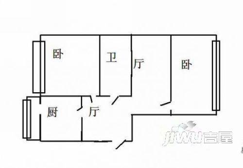 香庆小区2室2厅1卫户型图