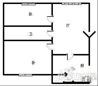 哈西商厦2室1厅1卫户型图