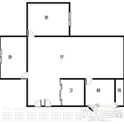 共乐小区2室1厅1卫户型图