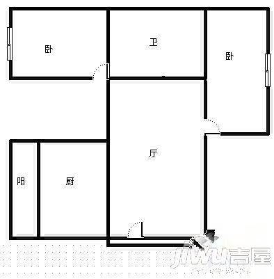 光华小区2室2厅1卫户型图