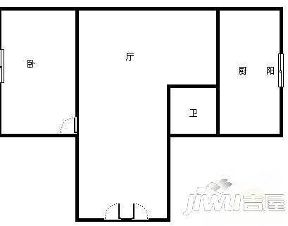 光华小区2室2厅1卫户型图