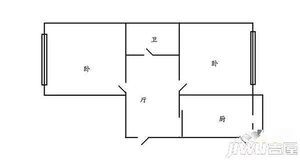 民安小区2室1厅1卫户型图